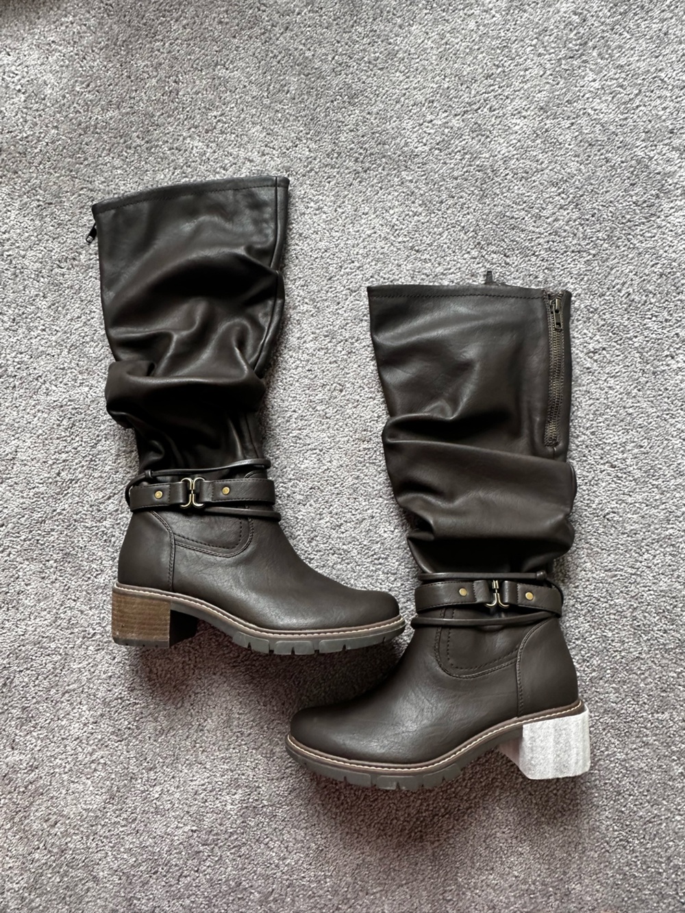 White Mountain Women's Brown Crammers Regular Calf Knee High Boots Size 8